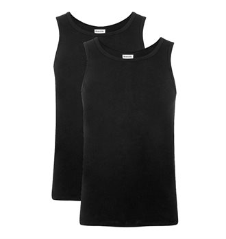 RESTERÖDS - TANK TOP ORGANIC COTTON - BLACK 2-PACK