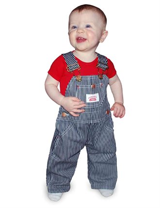 ROUND HOUSE - KIDS HICKORY STRIPE OVERALLS