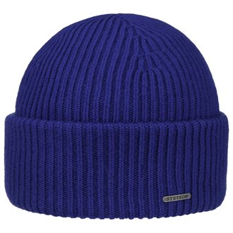 STETSON - CLASSIC UNI WOOL BEANIE HAT - ROYAL BLUE