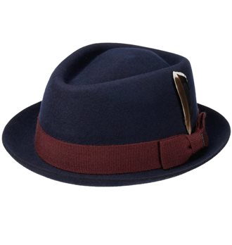STETSON - DIAMOND WOOLFELT PLAYER HAT - NAVY/GUN METAL