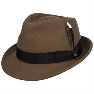 STETSON - ELKADER TRILBY FELT HAT - BROWN