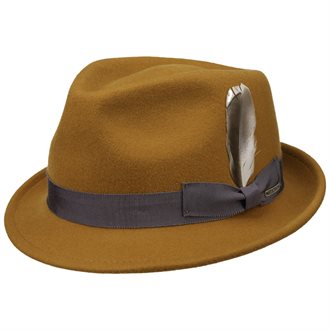 STETSON - LEVAMO TRILBY WOOL HAT - COGNAC