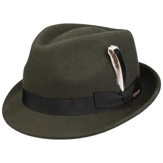 STETSON - LEVAMO TRILBY WOOL HAT - OLIVE