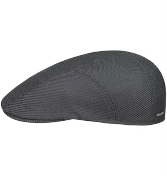 STETSON - WOOL TWILL IVY FLAT CAP - DARK GREY