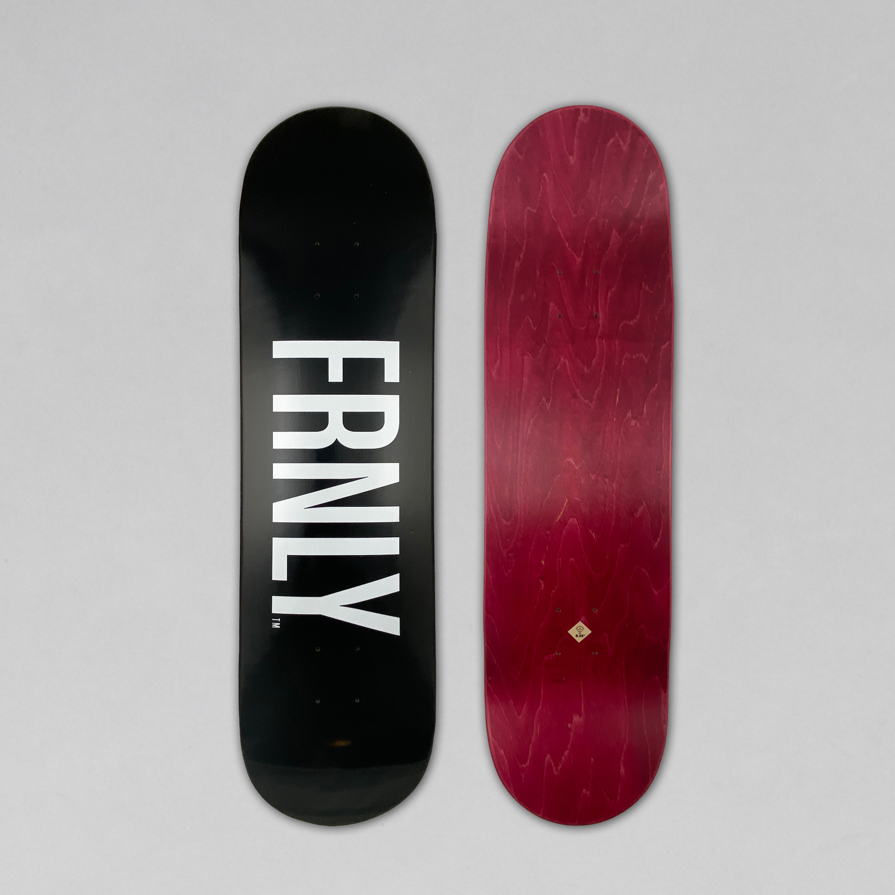 FRNLY - Black Logo Skateboard Deck - 8.5´
