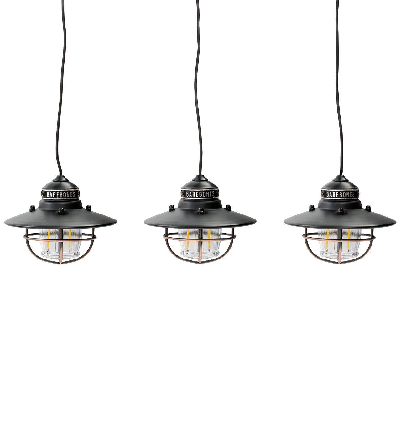 Barebones - Edison Pendant String Lights - Antique Bronze