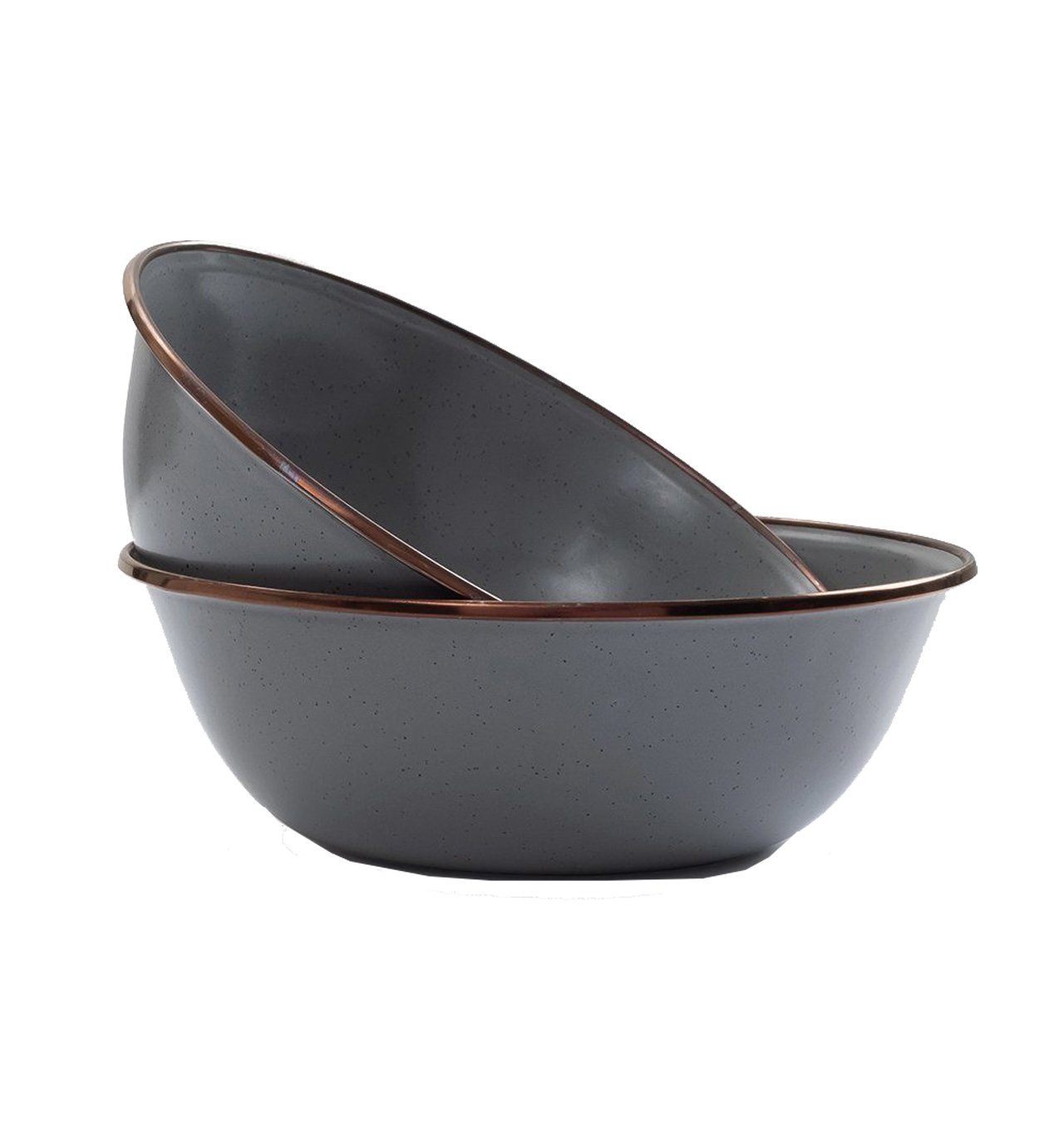 Barebones - Enamel Bowls (Set of 2) - Slate Grey