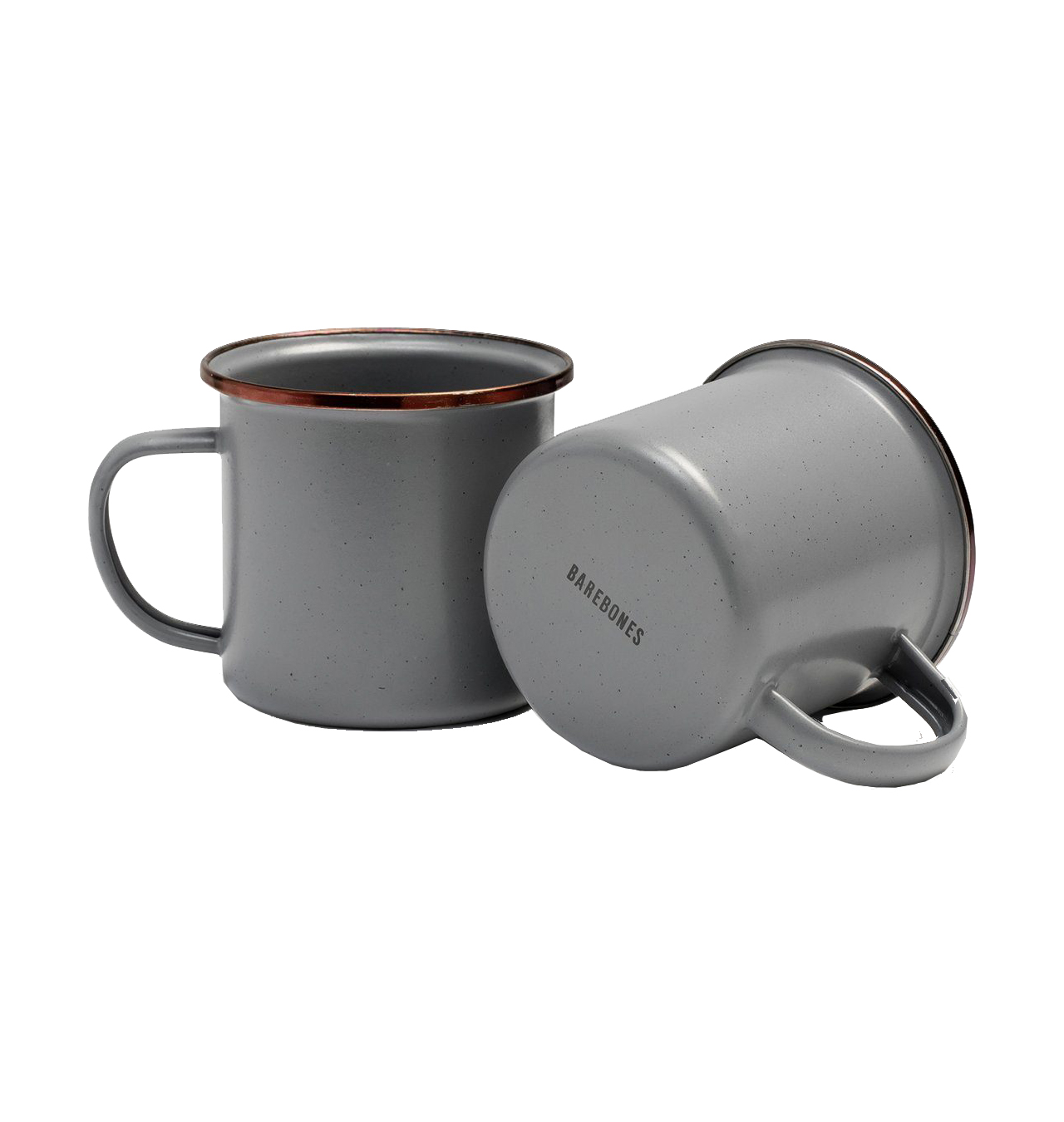 Barebones - Enamel Coffee Mugs (Set of 2) - Slate Grey
