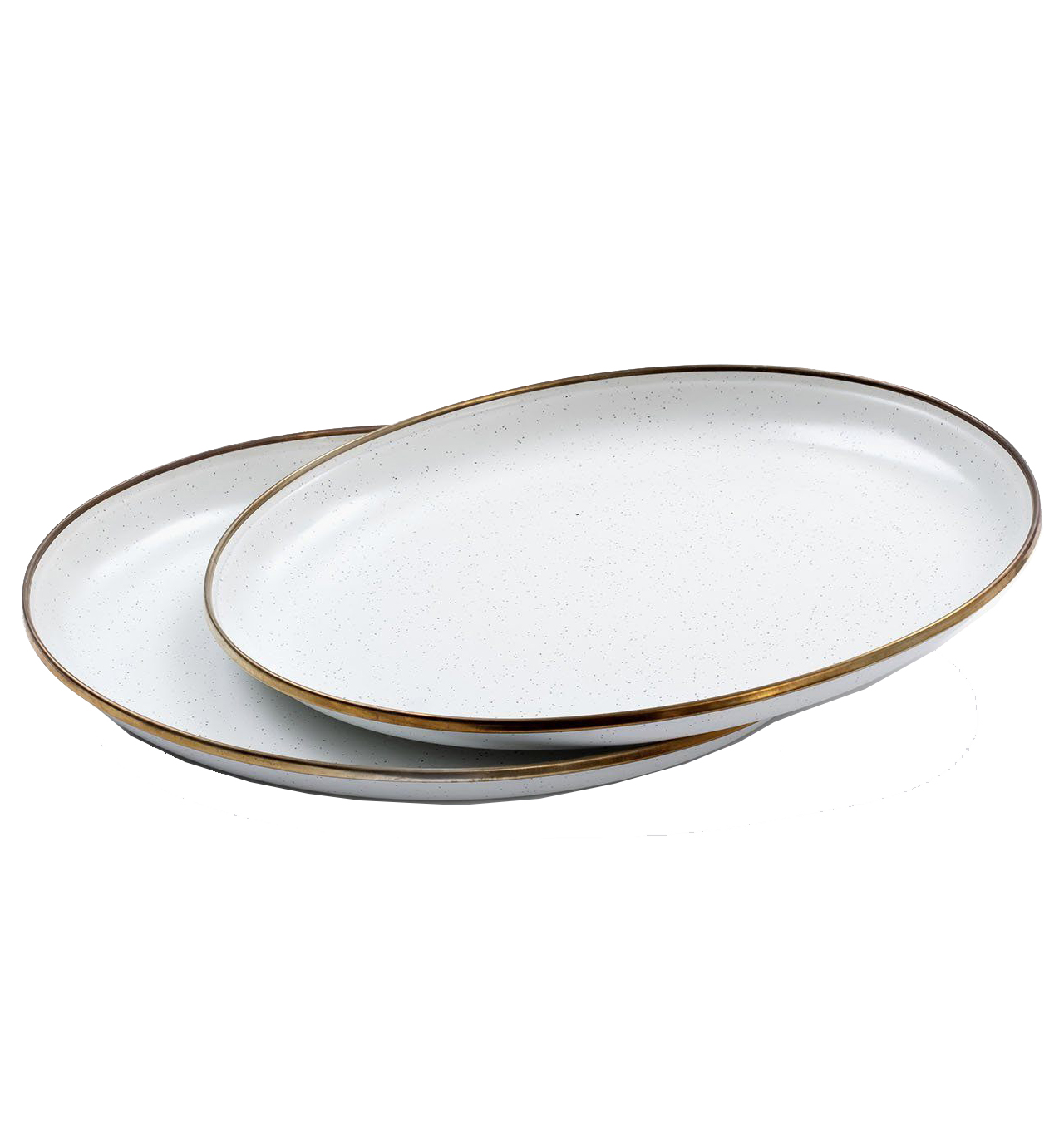 Barebones - Enamel Deep Plates (Set of 2) - Eggshell