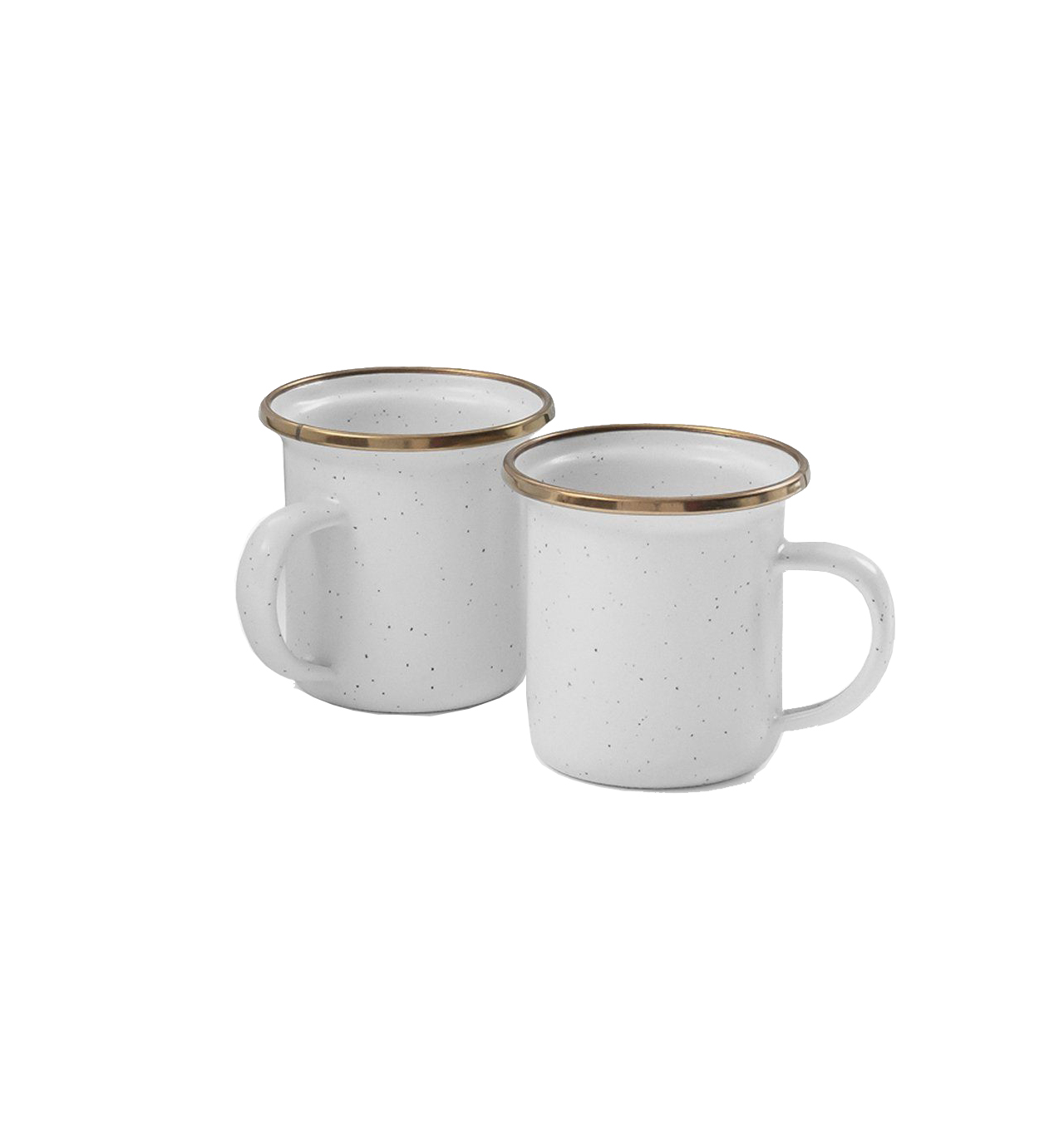 Barebones - Enamel Espresso Mugs (Set of 2) - Eggshell