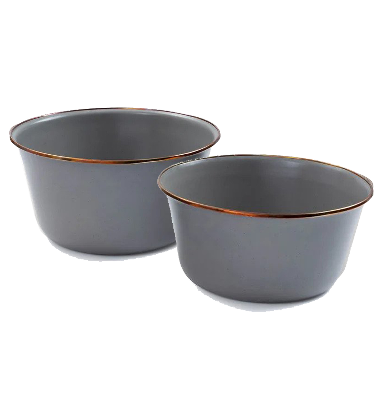 Barebones - Enamel Mixing Bowl Set - Slate Grey