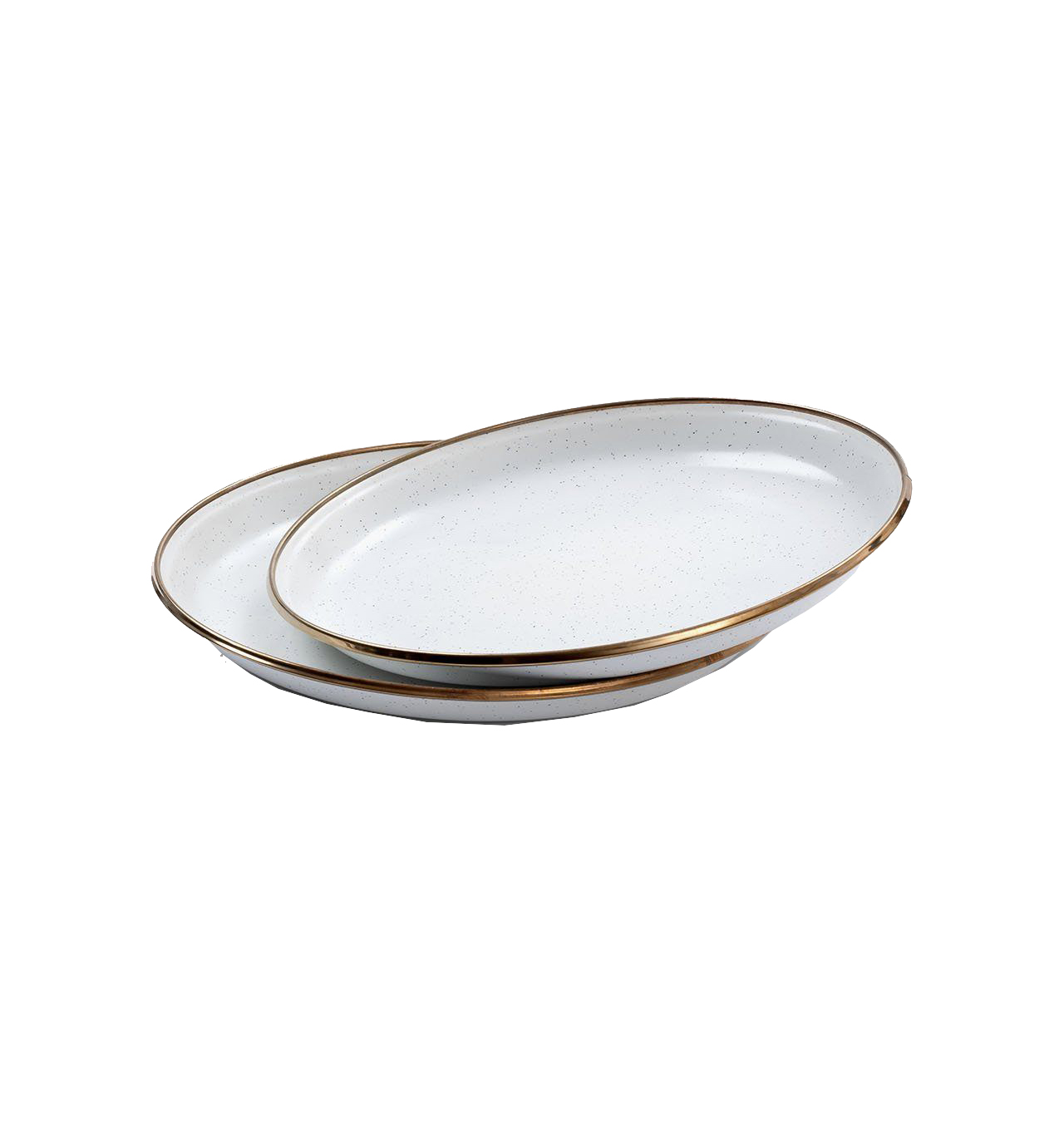 Barebones - Enamel Salad Plates (Set of 2) - Eggshell