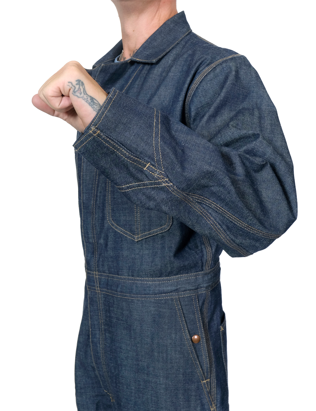 Mens sales denim coverall