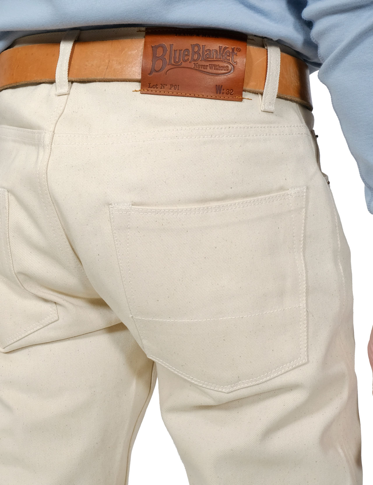 Blue Blanket P01 IT101 White Jeans 13oz Sverige