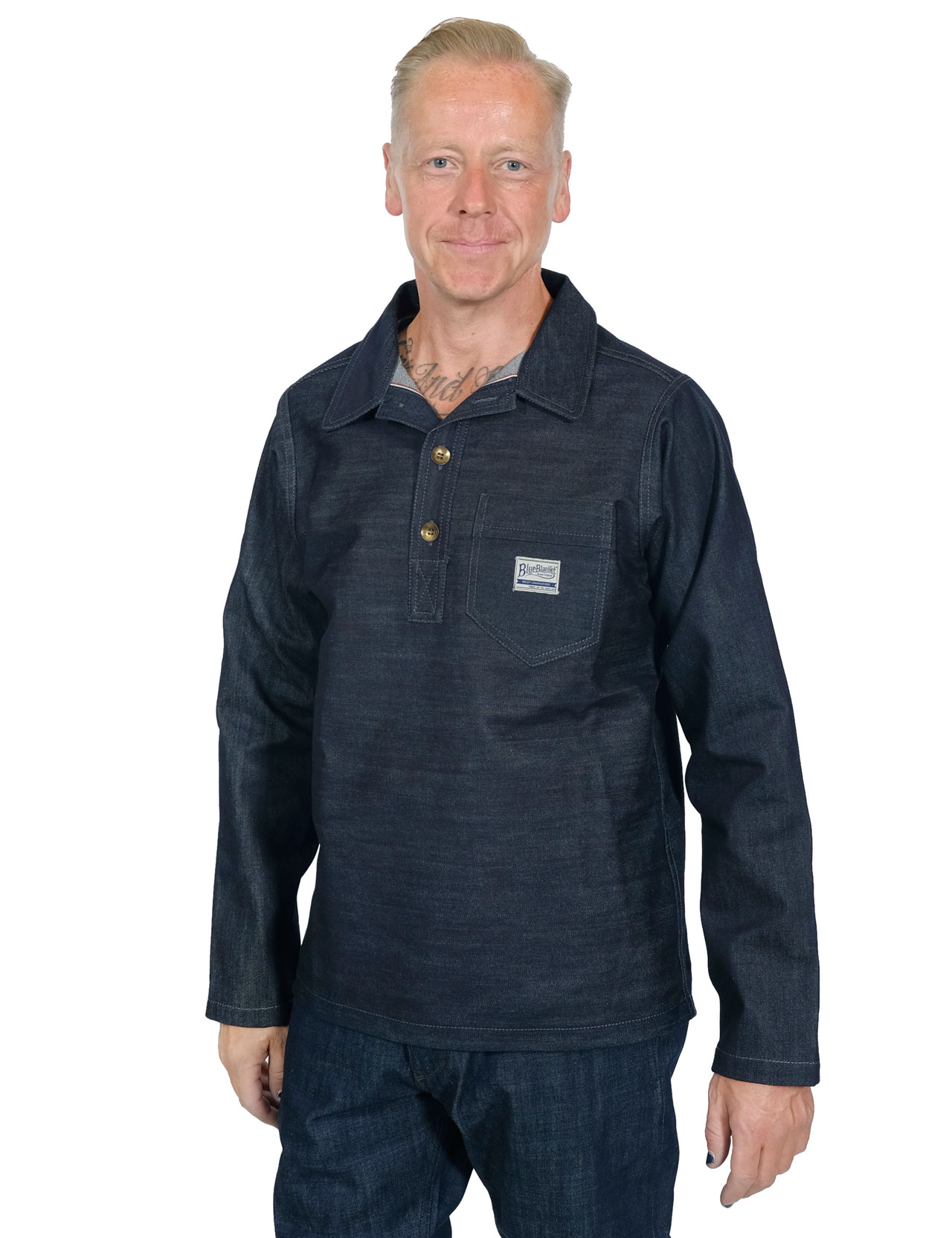 Blue Blanket - S08 Navy Denim Selvage Shirt 11oz