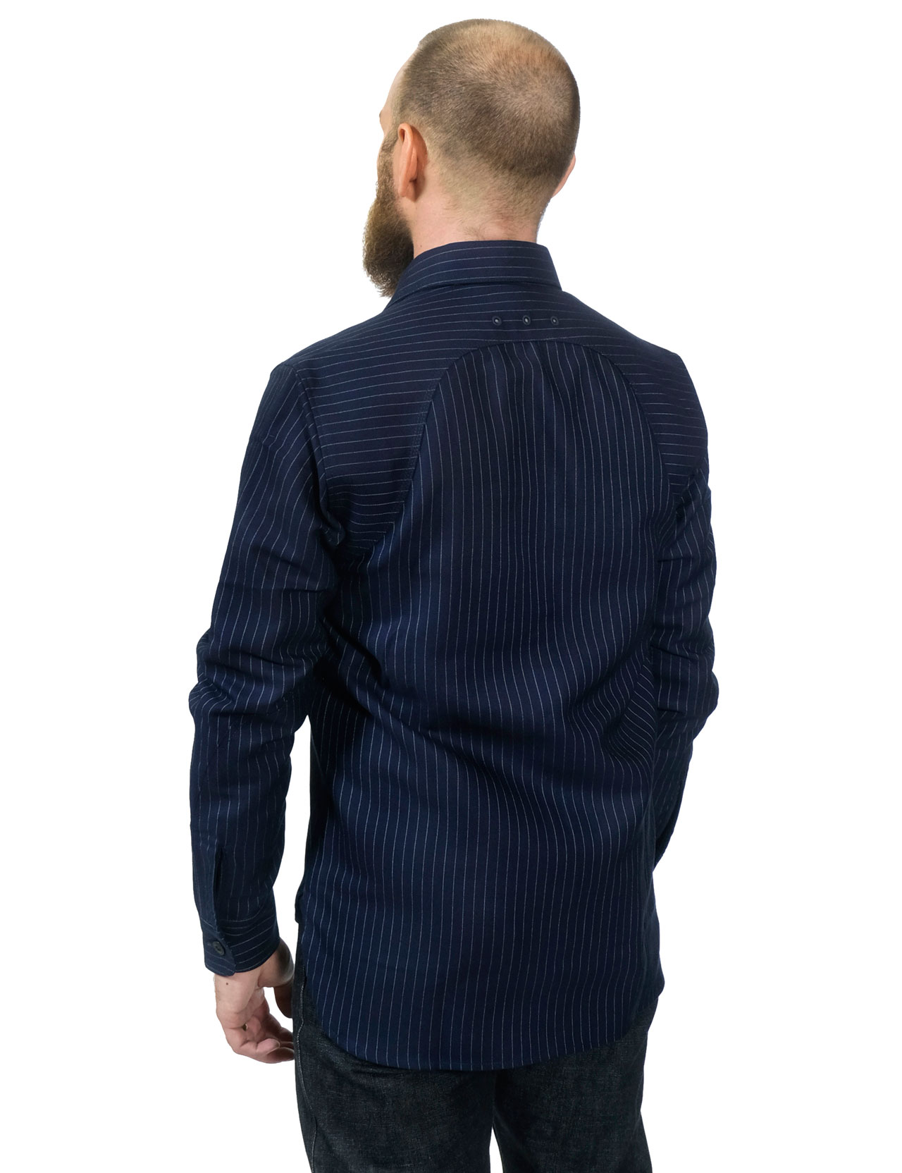 Blue Blanket - S13 Indigo Wabash Striped Shirt