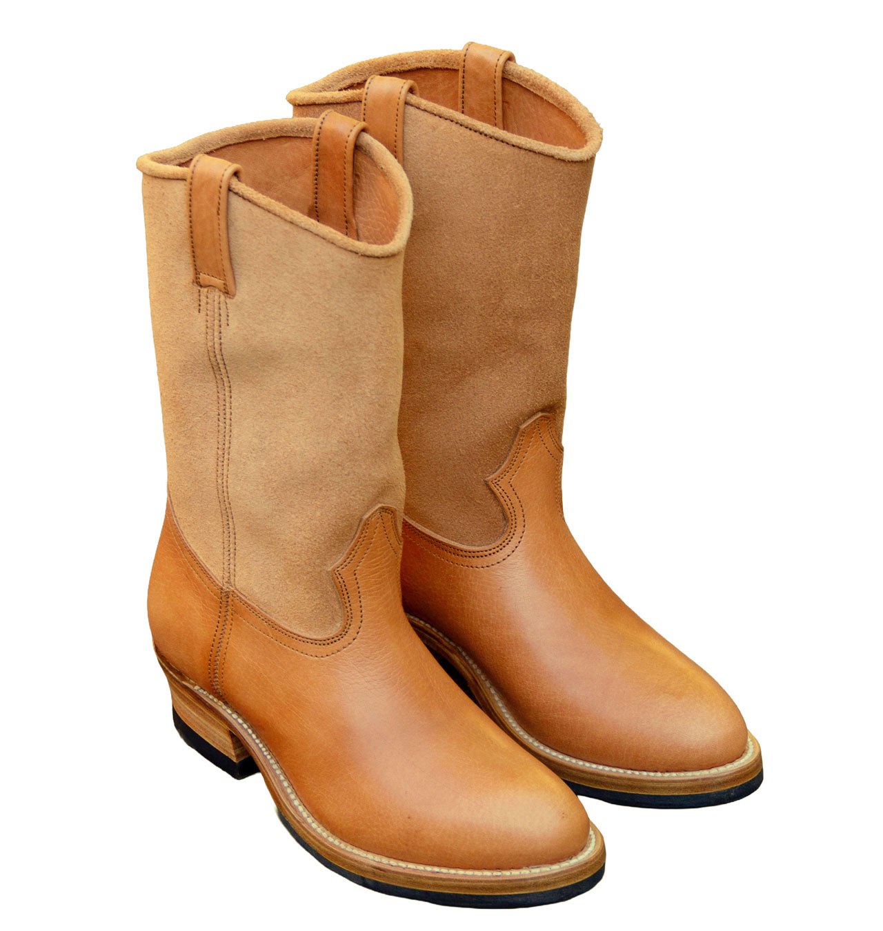 Bright Shoemakers - Rooster Saddle Boot Raw Cord / Natural Horsehide