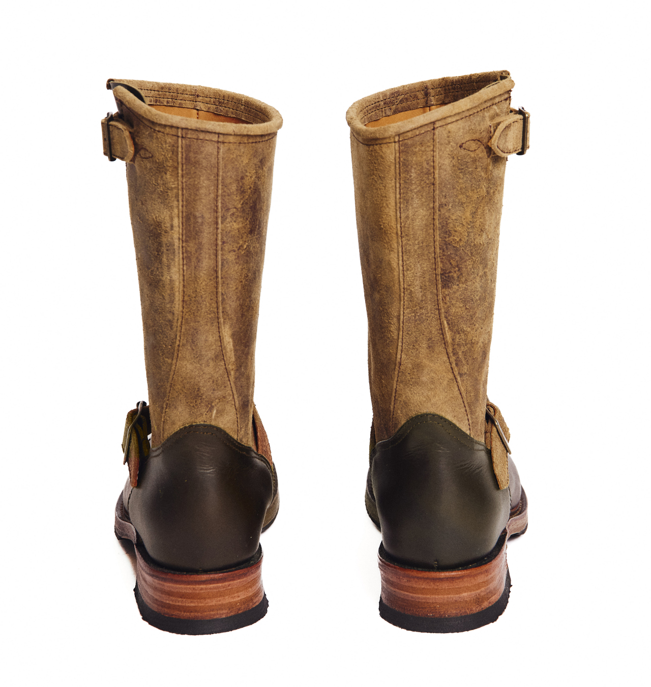 Bright Shoemakers x HepCat - Engineer Boot - Mole Rough Out/Olive | Sv