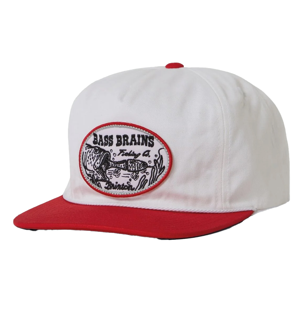 Brixton - Bass Brains Swim HP Snapback - White/Red