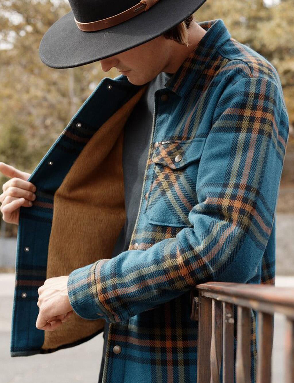 blue flannel jacket
