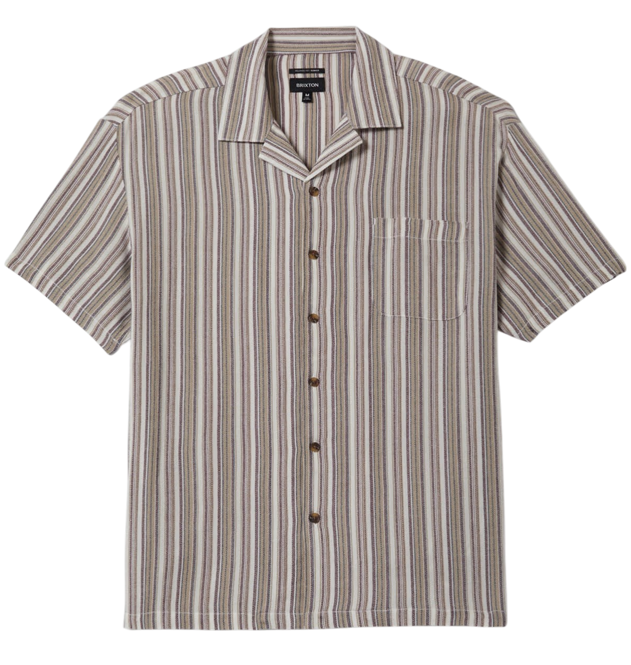 Brixton - Bunker Twisted Stripe Shirt- Robust Red