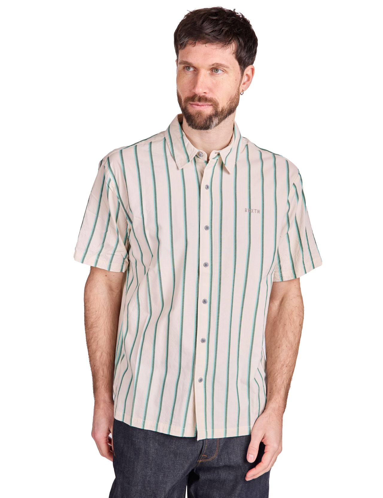Brixton---CRU-Stripe-Relaxed-Shirt---Beige-Pine-Needle-Aquatic-Green82