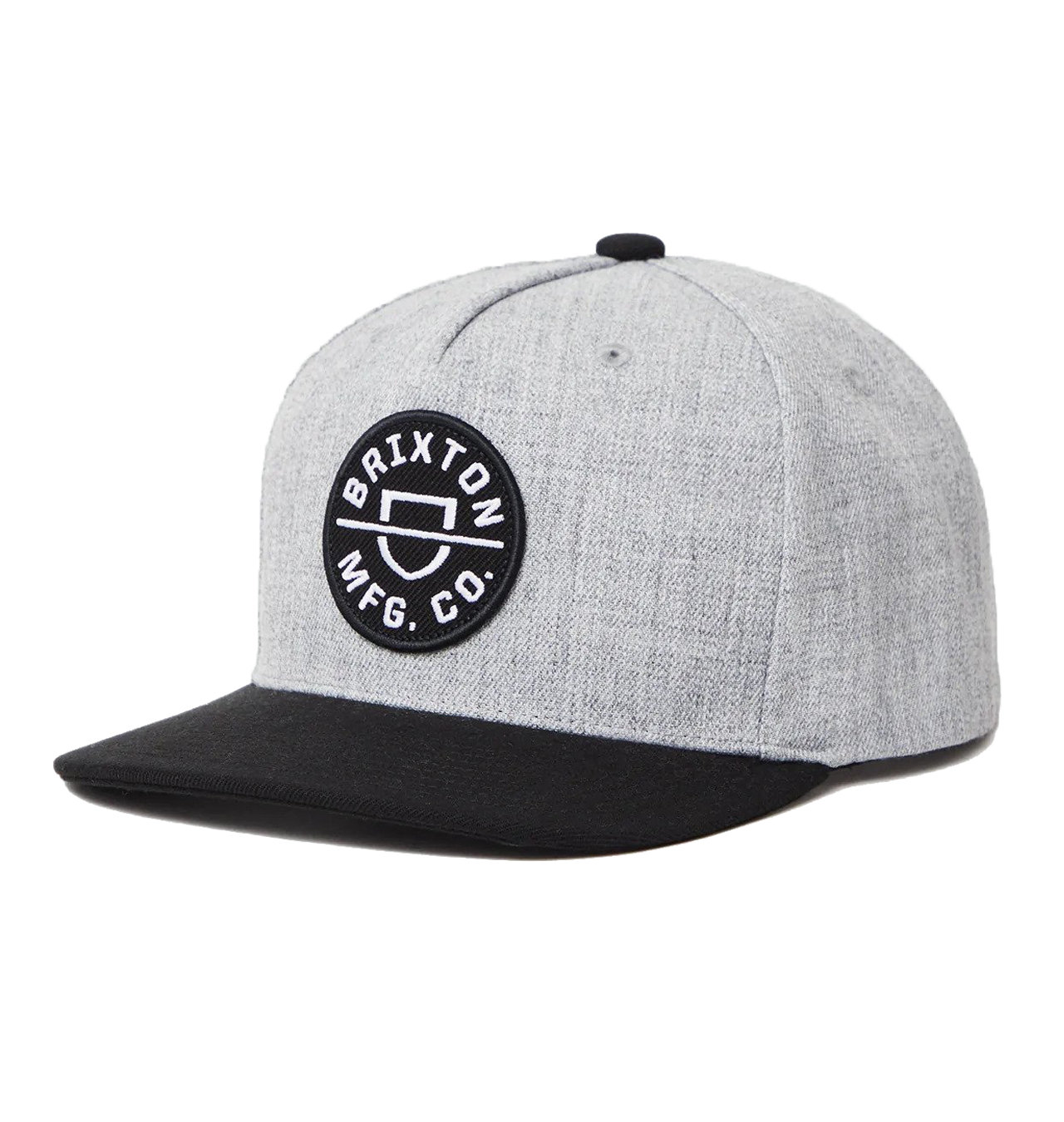 Brixton - Crest C Netplus MP Snapback - Heather Grey/Black