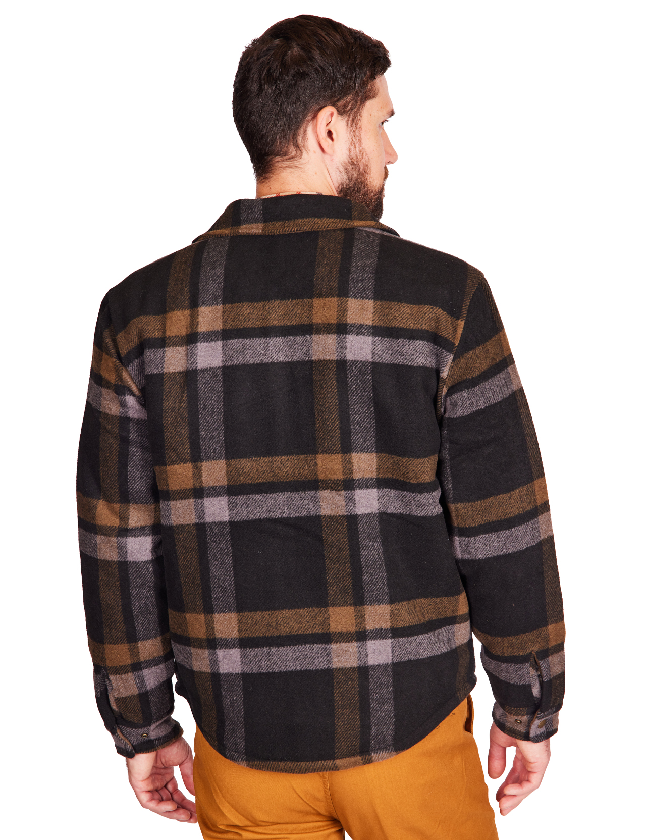 Brixton - Durham Sherpa Lined Jacket - Black/Charcoal/Desert
