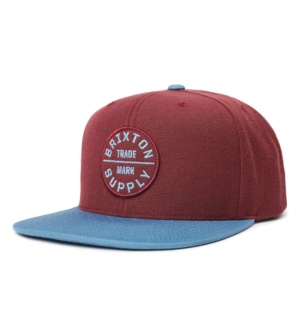 Brixton - Oath III Snapback - Maroon/Blue Haze