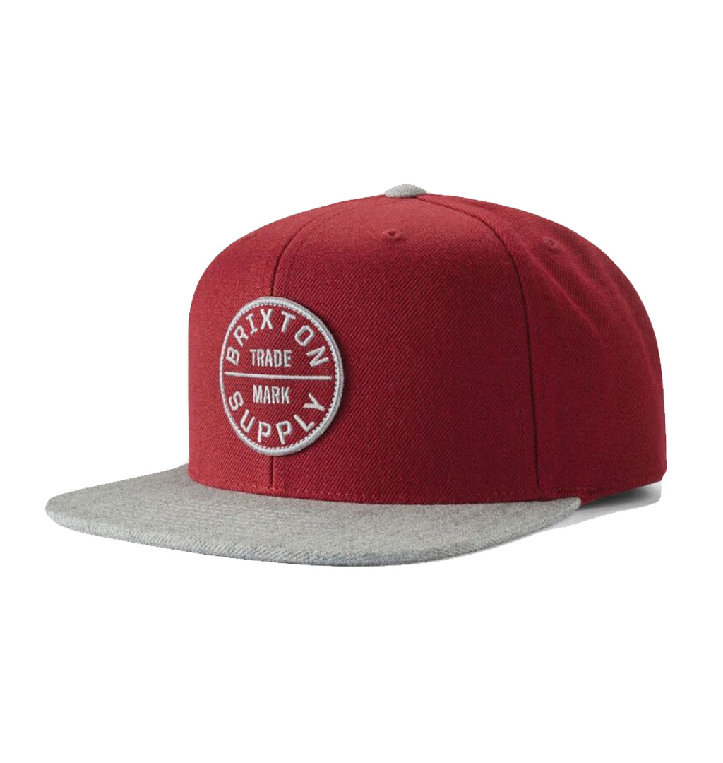 Brixton - Oath III Snapback Cap - Dark Brick/Heather Grey