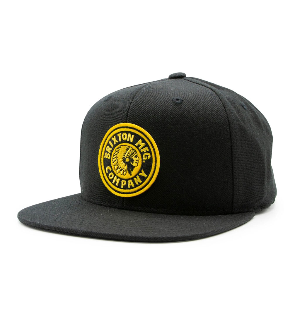 Brixton - Rival MP Snapback Cap - Black/Gold