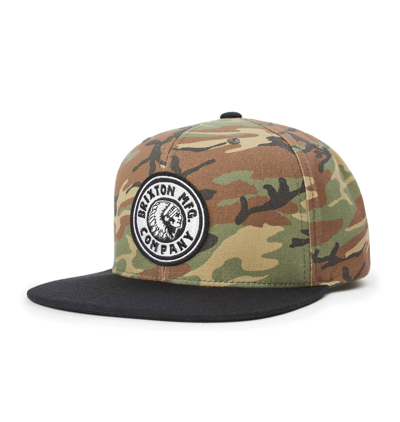 brixton camo snapback