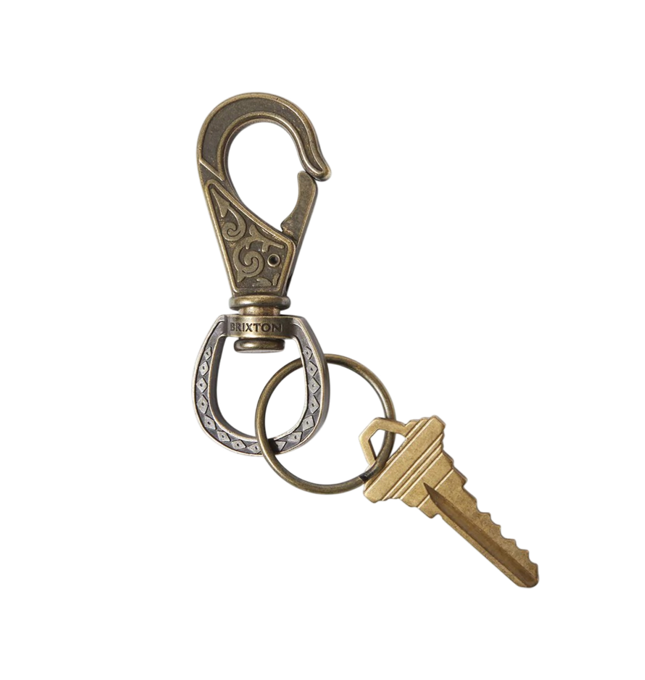 Brixton - Scroll Keychain - Antique Bronze