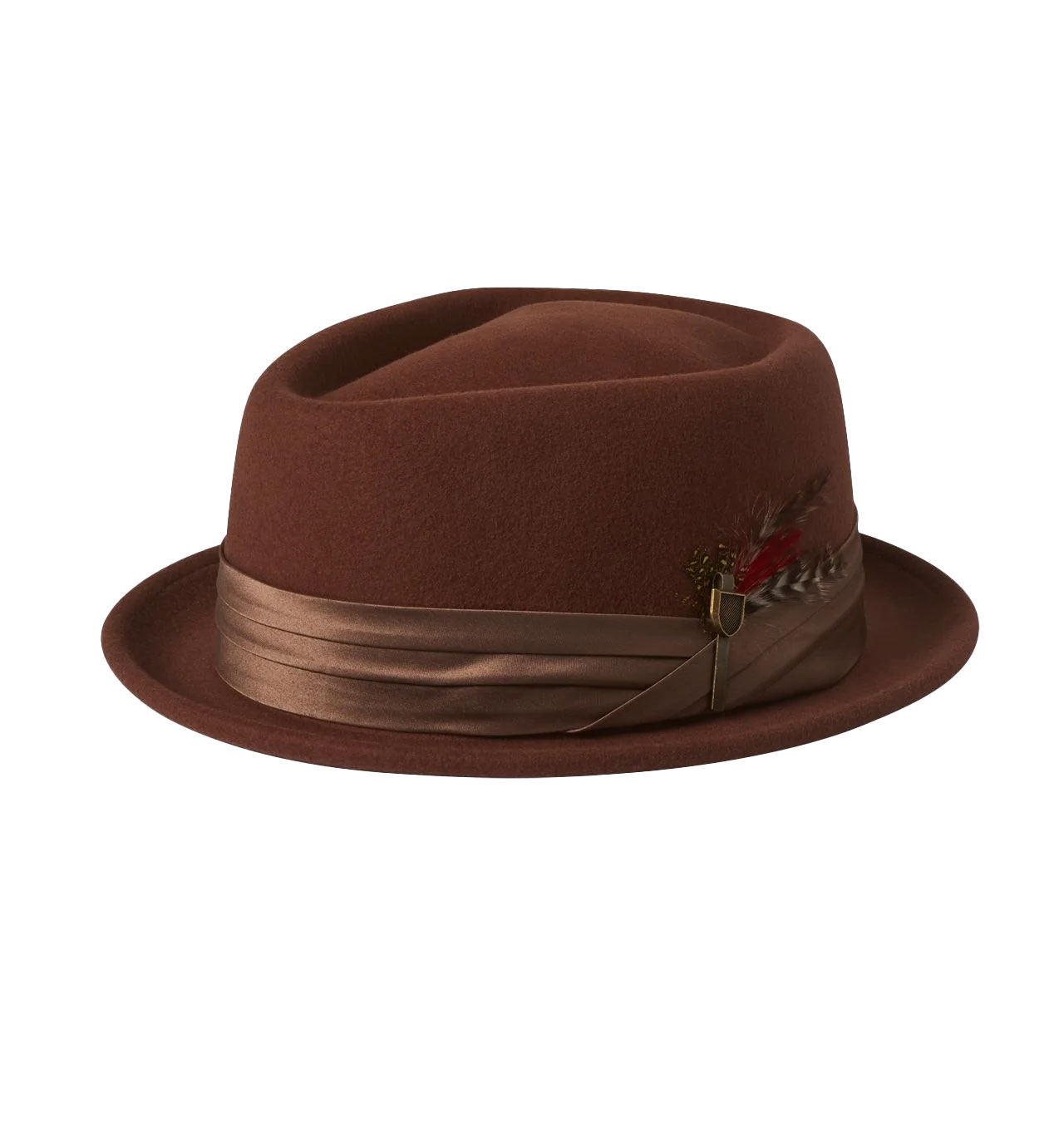 Brixton - Stout Pork Pie Hat - Sepia/Bronze