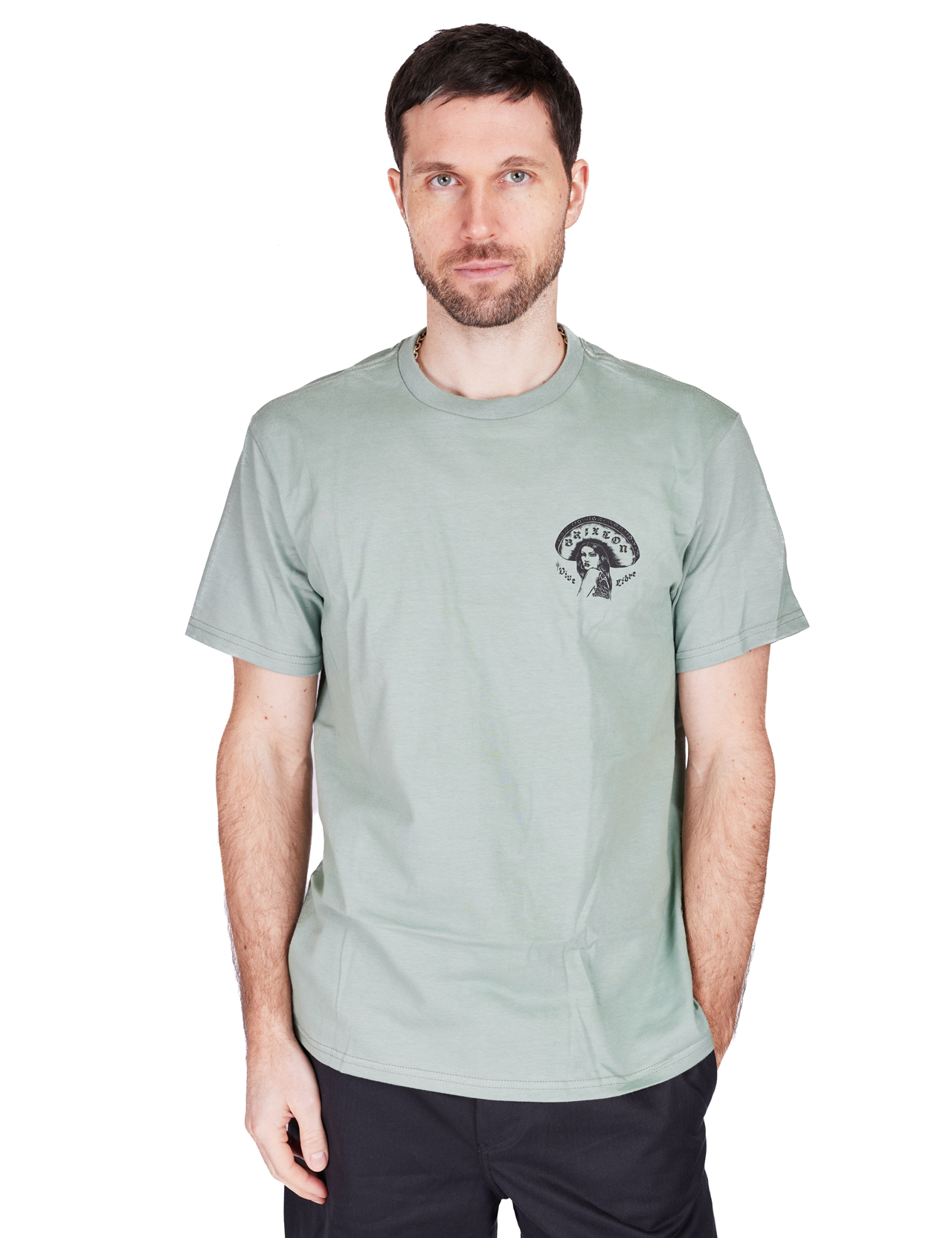 Brixton---Vive-Libre-Standard-Tee---Chinois-Green1