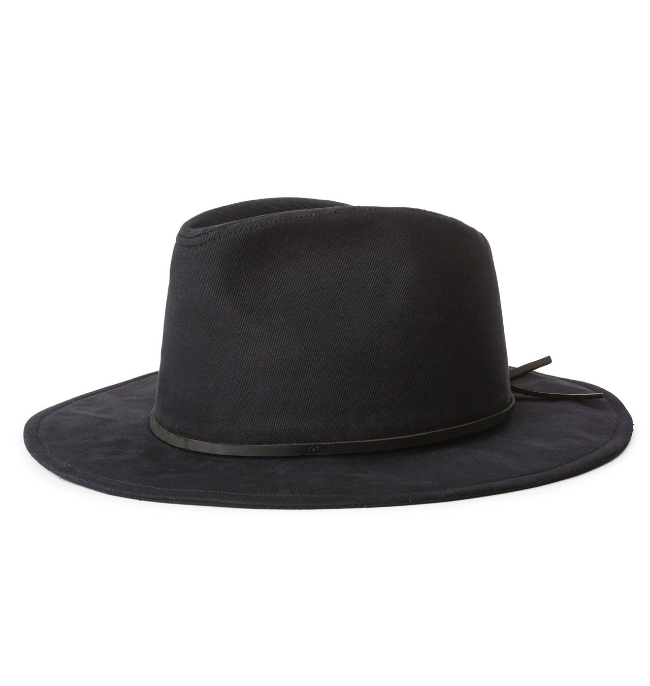 Brixton---Wesley-Cotton-Fedora-Hat---Black--1