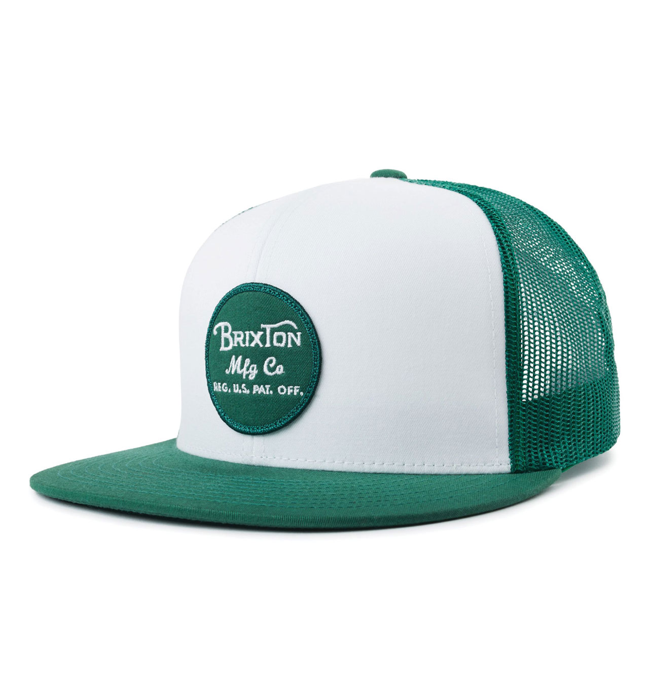 Brixton - Wheeler Mesh Cap - White/Leaf