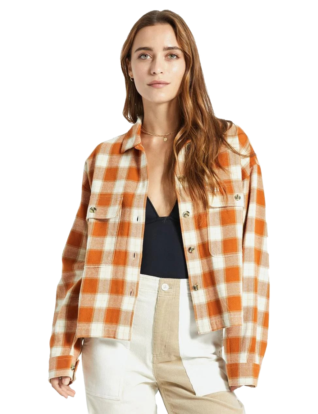 Brixton - Womens Bowery Flannel Shirt - Caramel/Dove