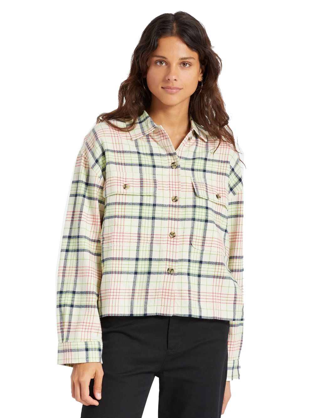 Brixton - Womens Summer Bowery Flannel Shirt - Dove