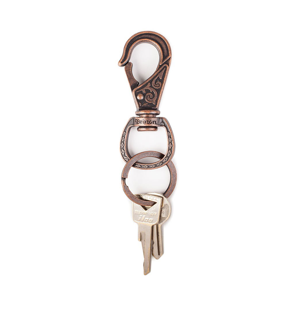 Brixton - Scroll Key Chain - Copper