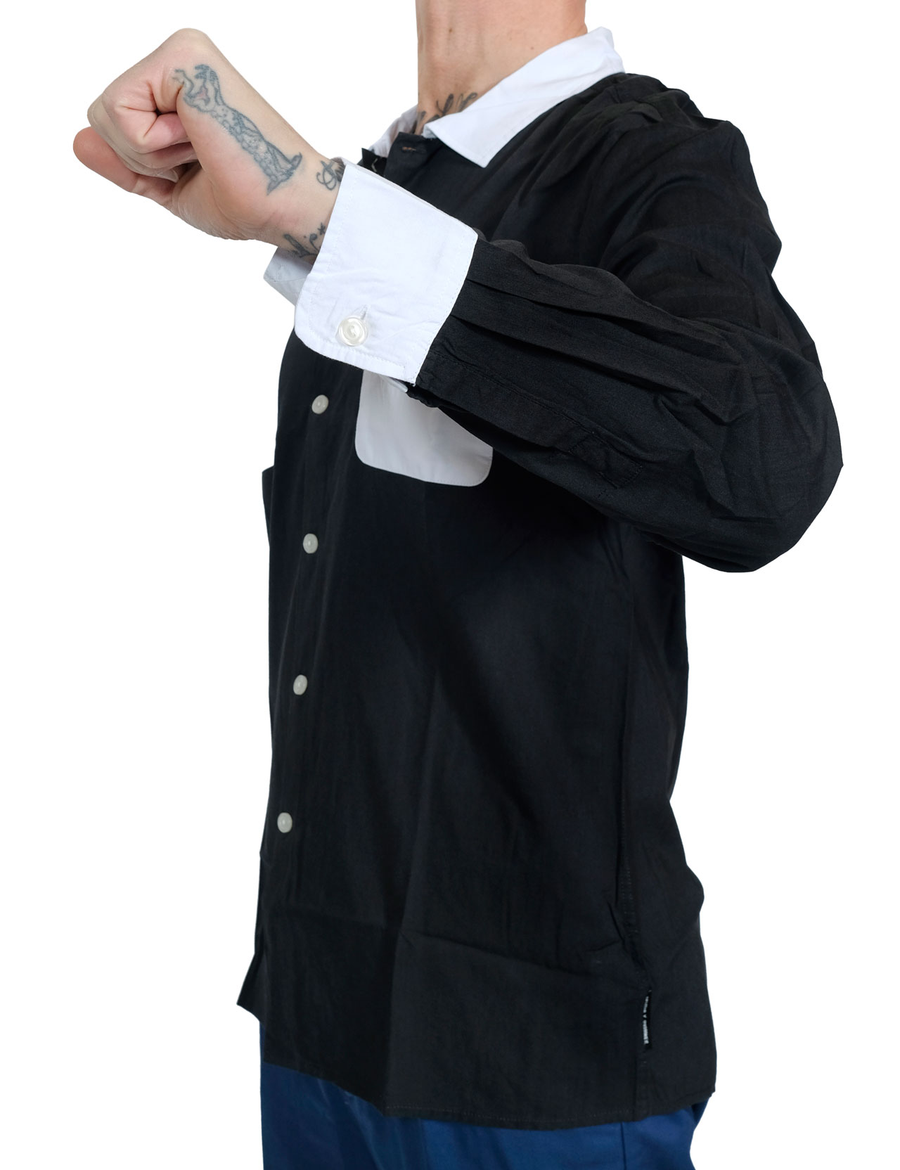 Brixton X Strummer L S Woven Shirt Black White