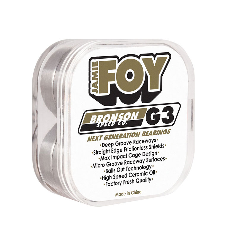 Bronson - Jamie Foy Pro G3 Skateboard Bearings (Box/8)
