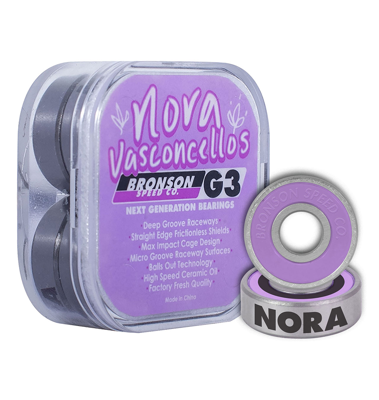 Bronson - Nora Vasconcellos G3 Skateboard Bearings (Box/8)