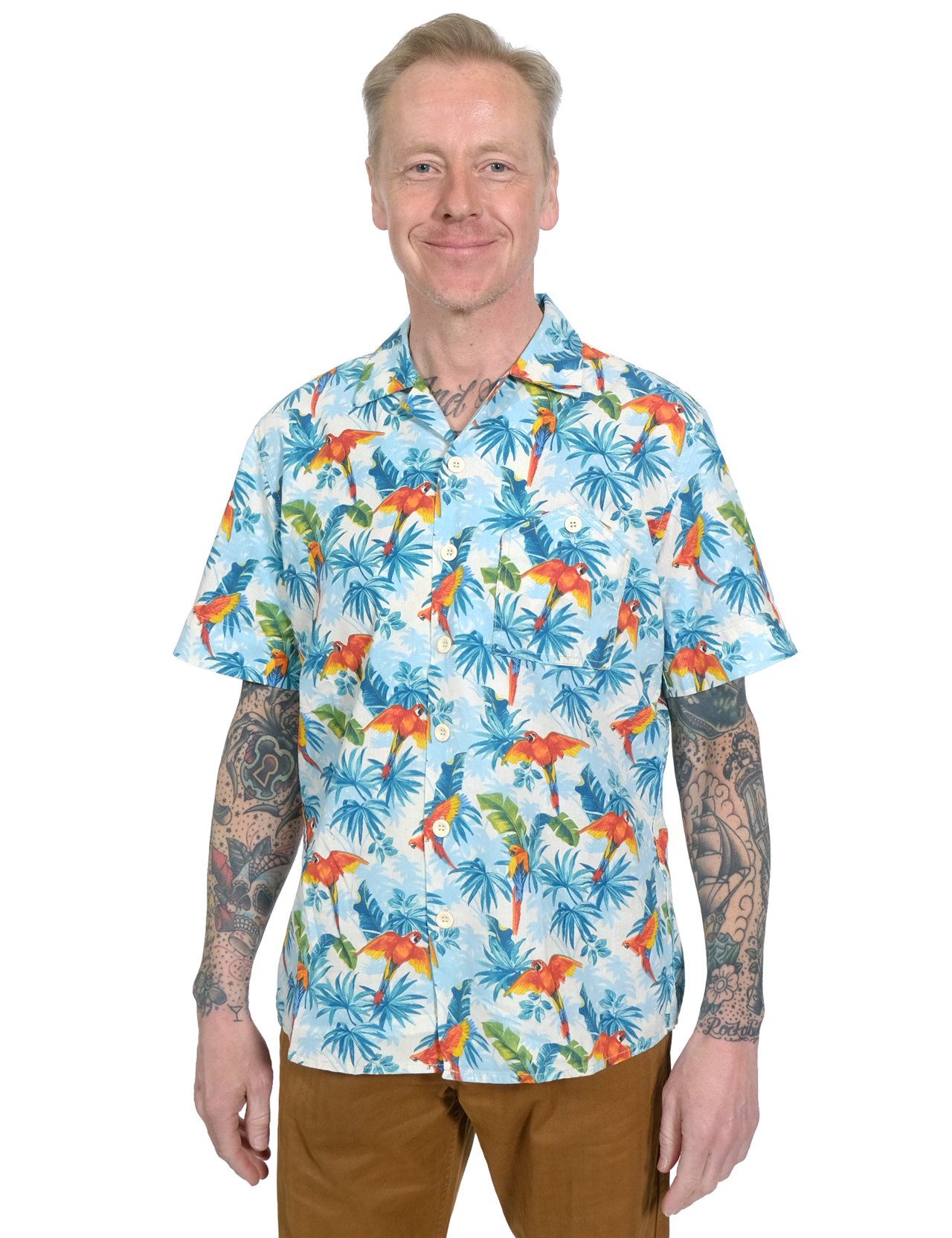 Captain-Santors---Aloha-Parrots-Shirt---White11