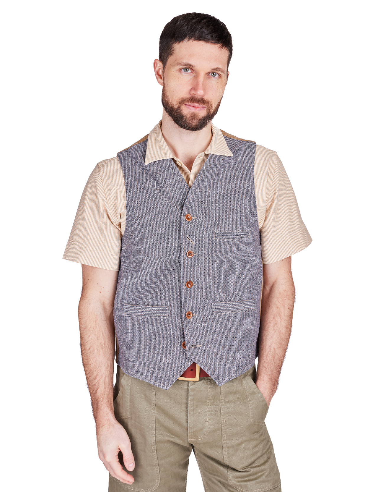 Captain Santors - Casual Summer Vest - Brown