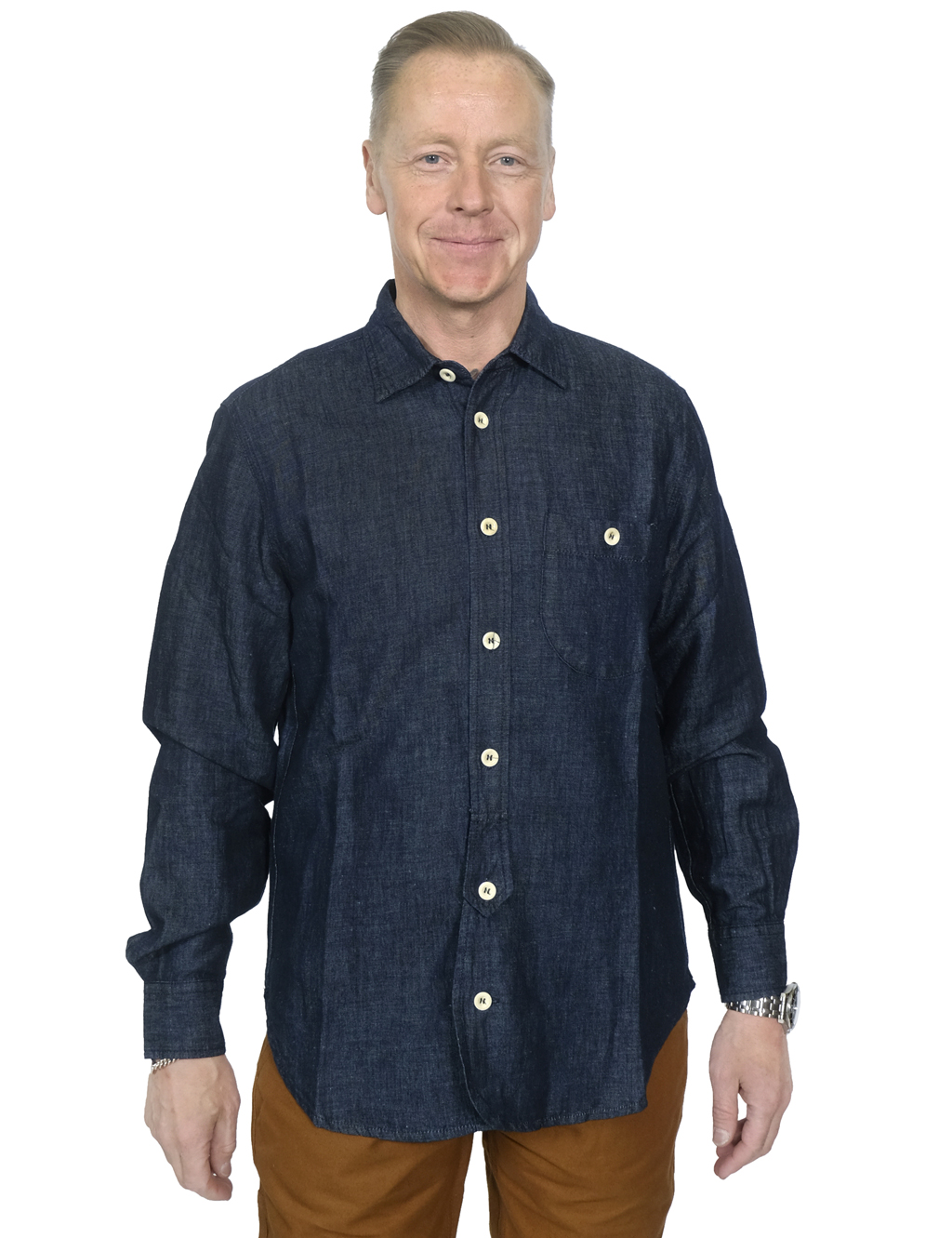 Captain-Santors---Denim-Linen-Work-Shirt---Indigo-1