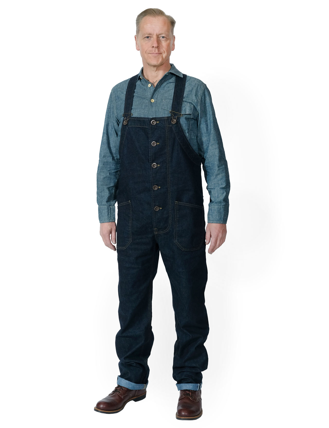 Captain Santors - Fisherman Denim Bib - Indigo