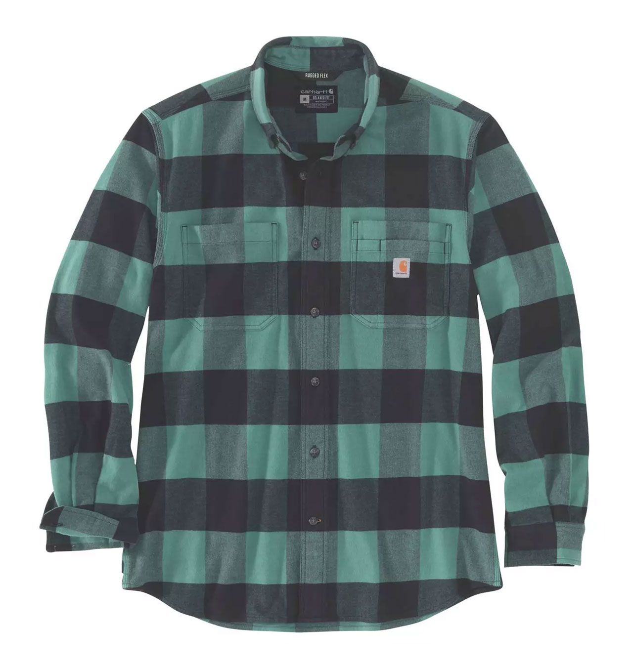 Carhartt - Midweight Flannel Plaid Shirt - Slate Green