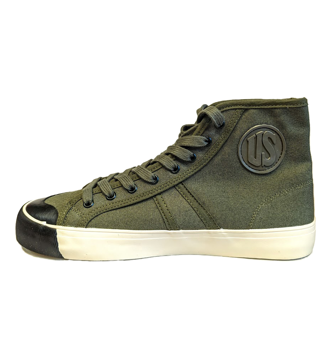 Colchester By US Rubber Co - High Top Canvas Sneaker - Military Green
