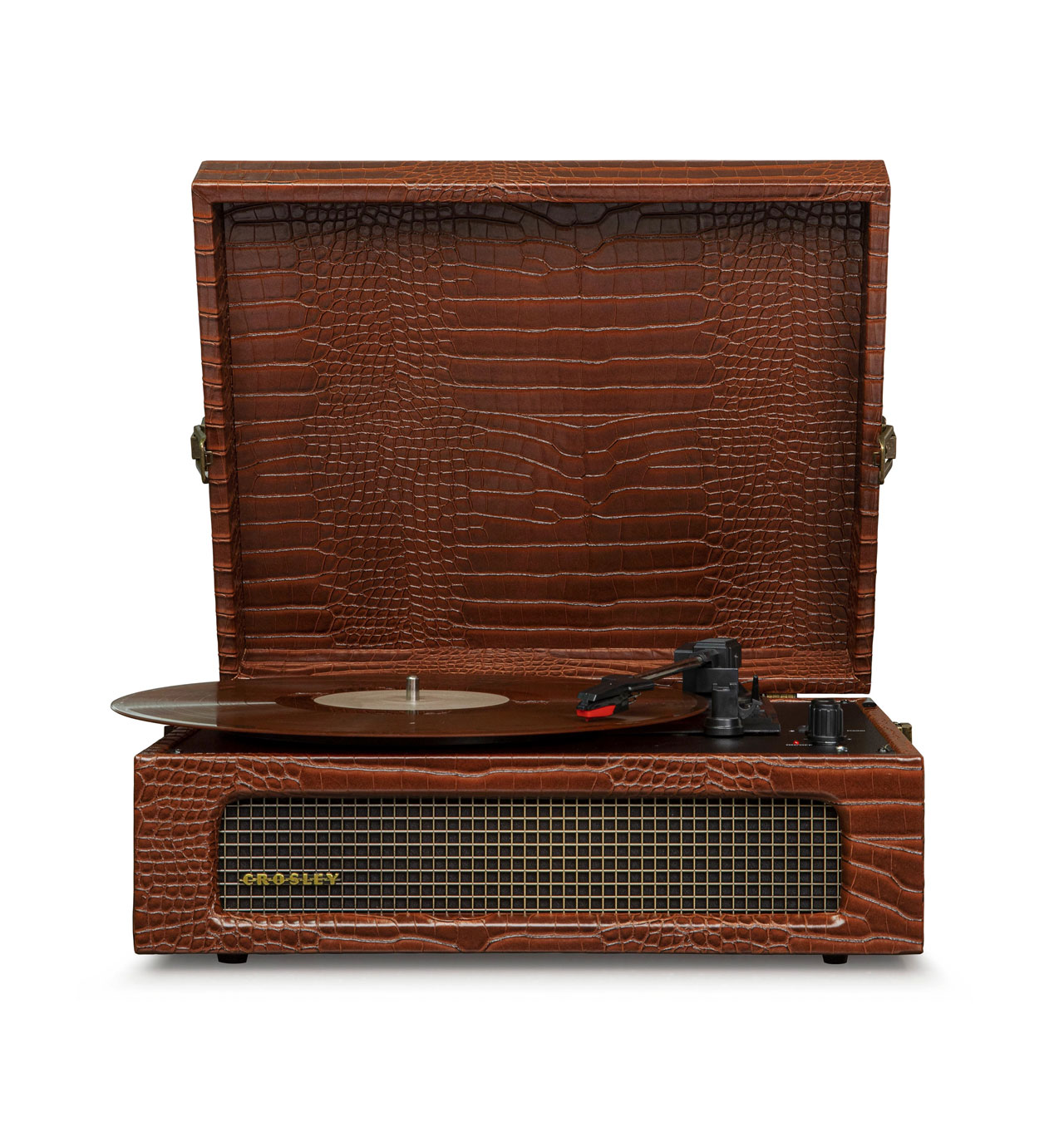 Crosley - 2-Way Bluetooth Voyager Record Player - Brown Croc